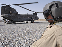 A CH-147D Chinook stops to refuel in Afghanistan in 2010. PHOTO: Sergeant Daren Kraus