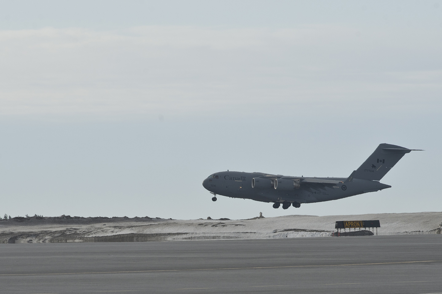 A CC-177 Globemaster carrying troops returning from the last mission in Afghanistan lands at the Ottawa International Airport on March 18, 2014. PHOTO: Master Corporal Shilo Adamson