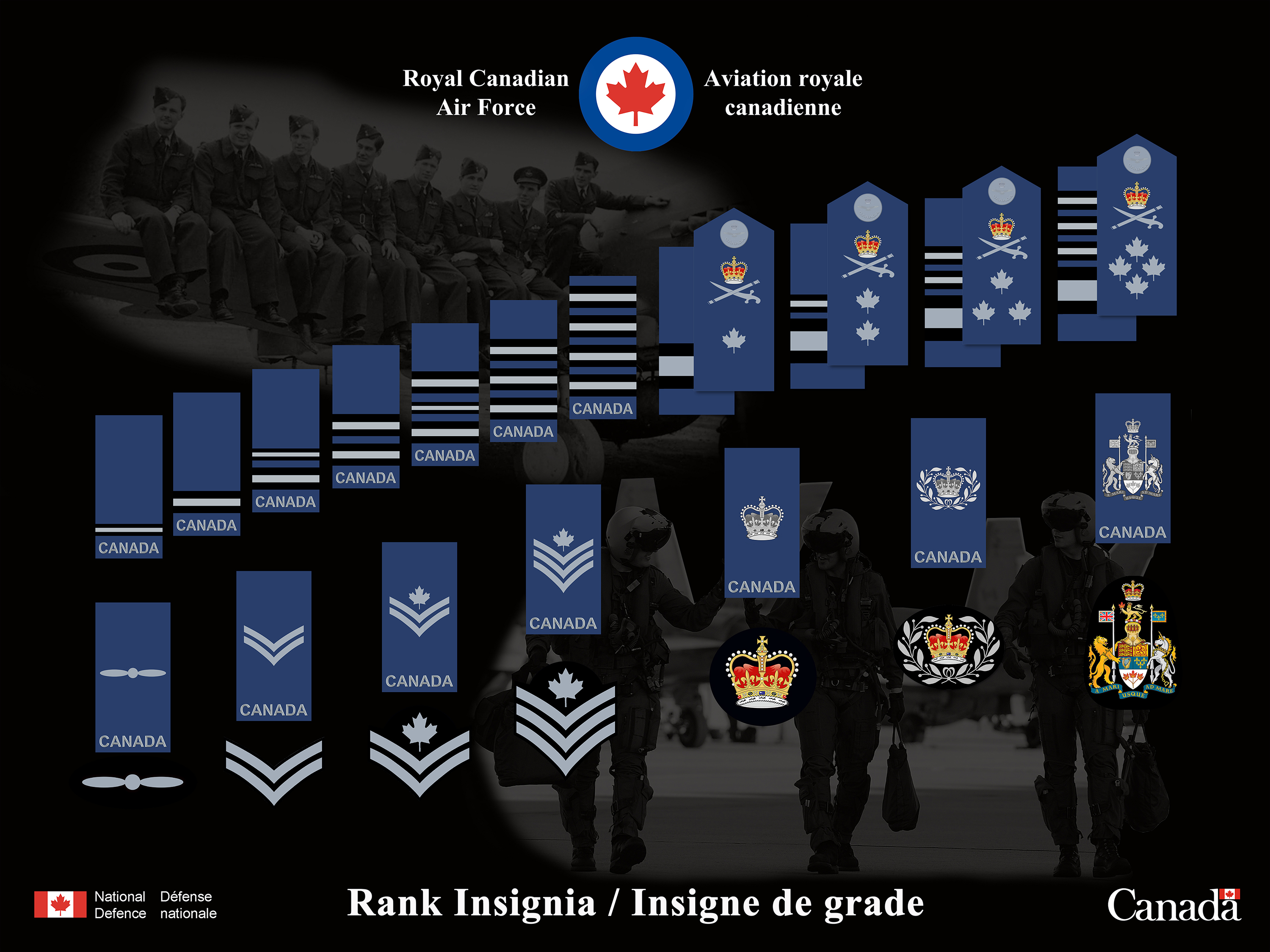 The RCAF’s new rank insignia