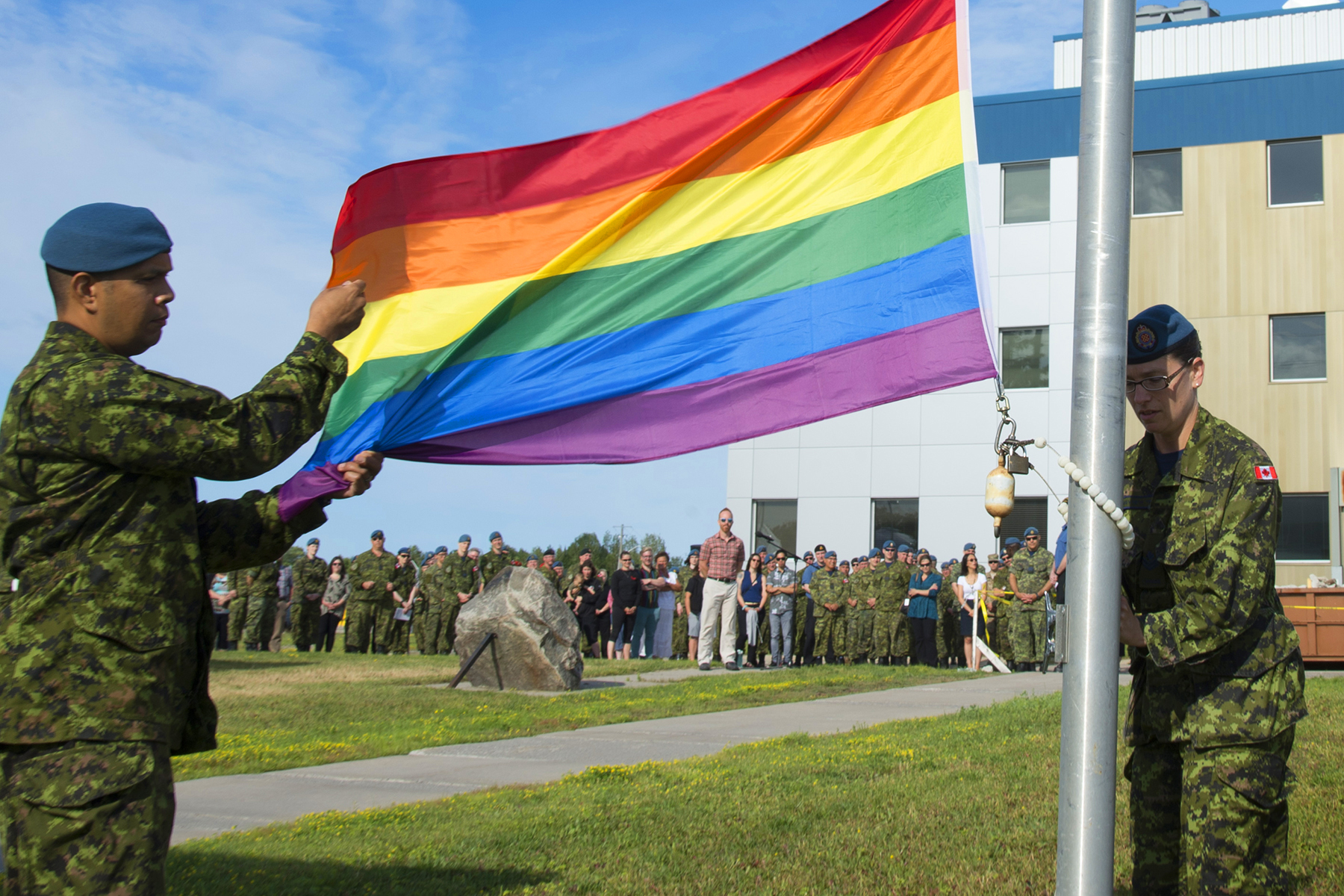 22 Wing/CFB North Bay raises first PRIDE flag News Article Royal