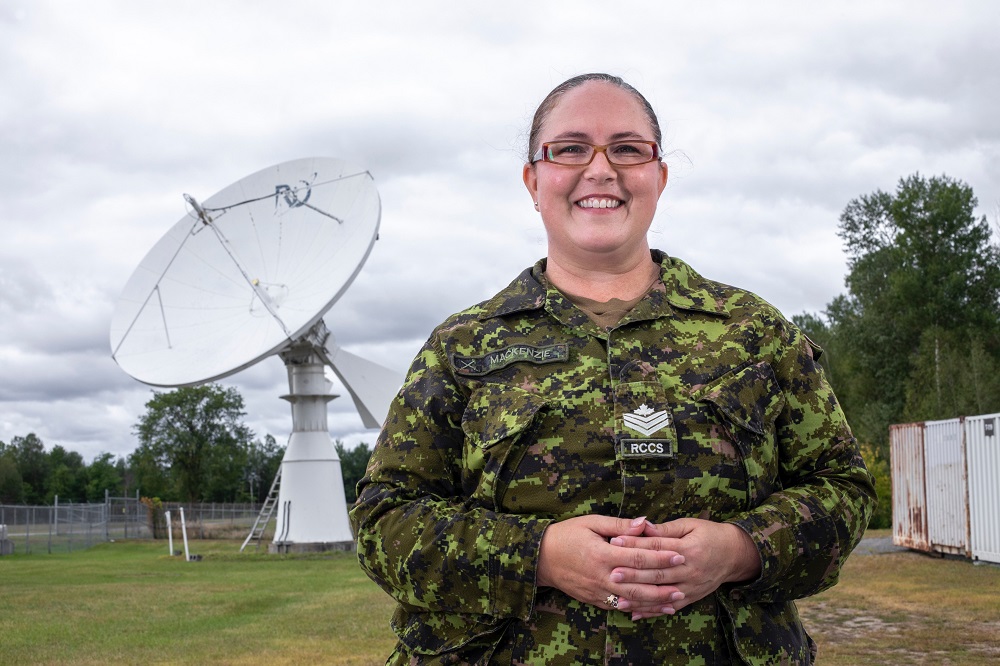 Sergeant Mandie MacKenzie is a Senior Space Watch Crew Chief at the Canadian Space Operations Centre.