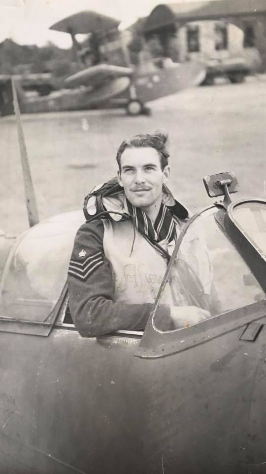 Back in the day: pilot Ernie Allen. Photo provided. 