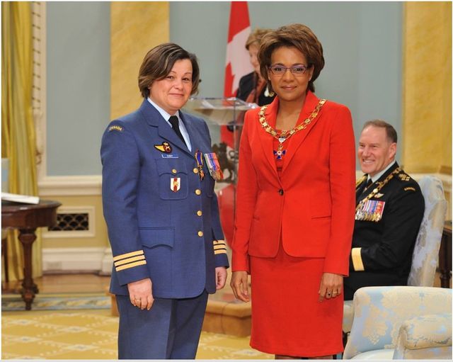 Lieutenant-Colonel Shelley Peters (formerly Carey) was inducted as an Officer of the Order of Military Merit in January 2009, receiving the honour from Her Excellency, The Honourable Michaelle Jean.