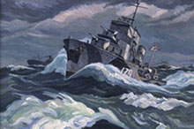 Rowley Murphy, Convoi affrontant une mer démontée.
