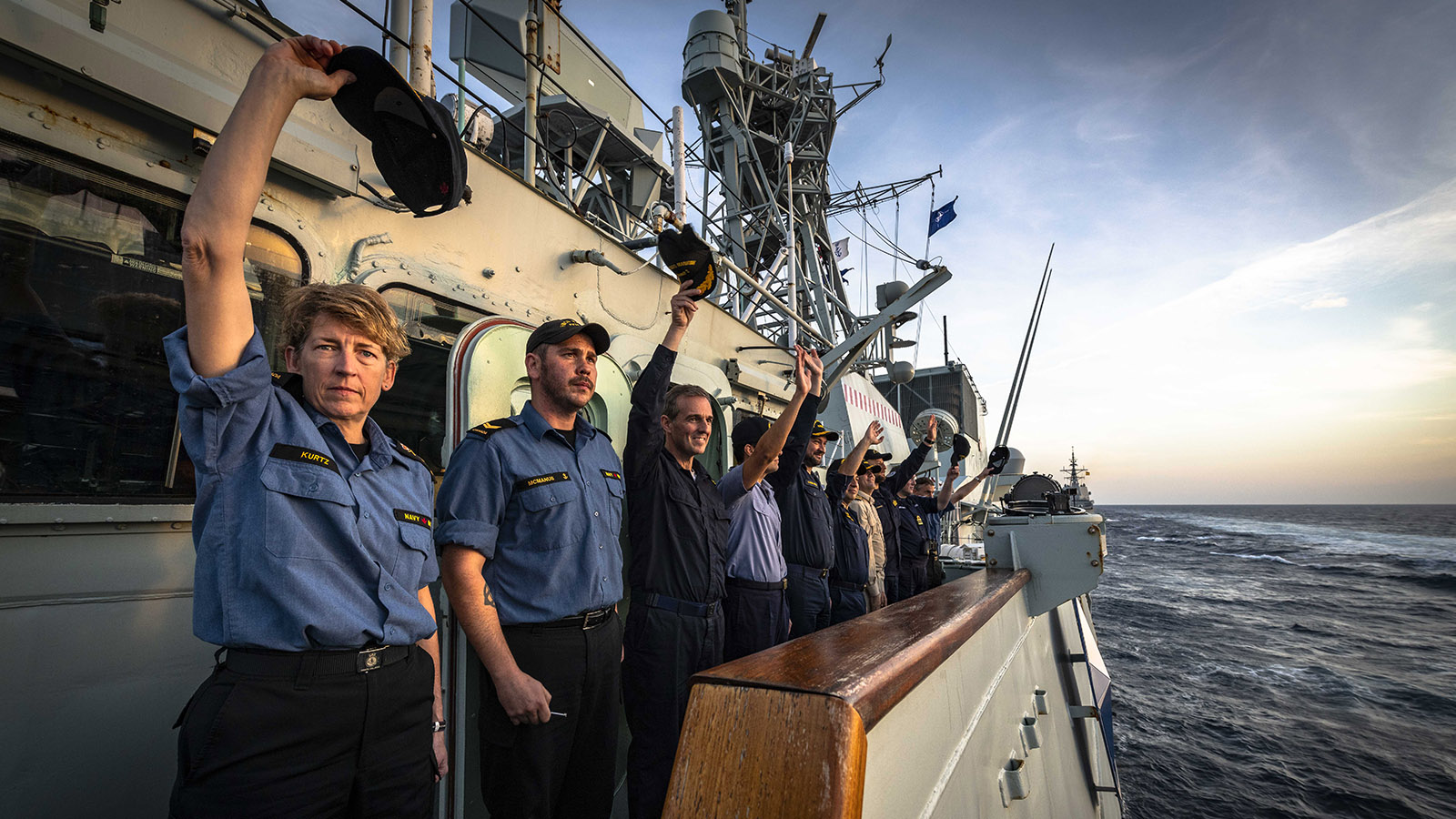 Commodore Josée Kurtz and NATO staff