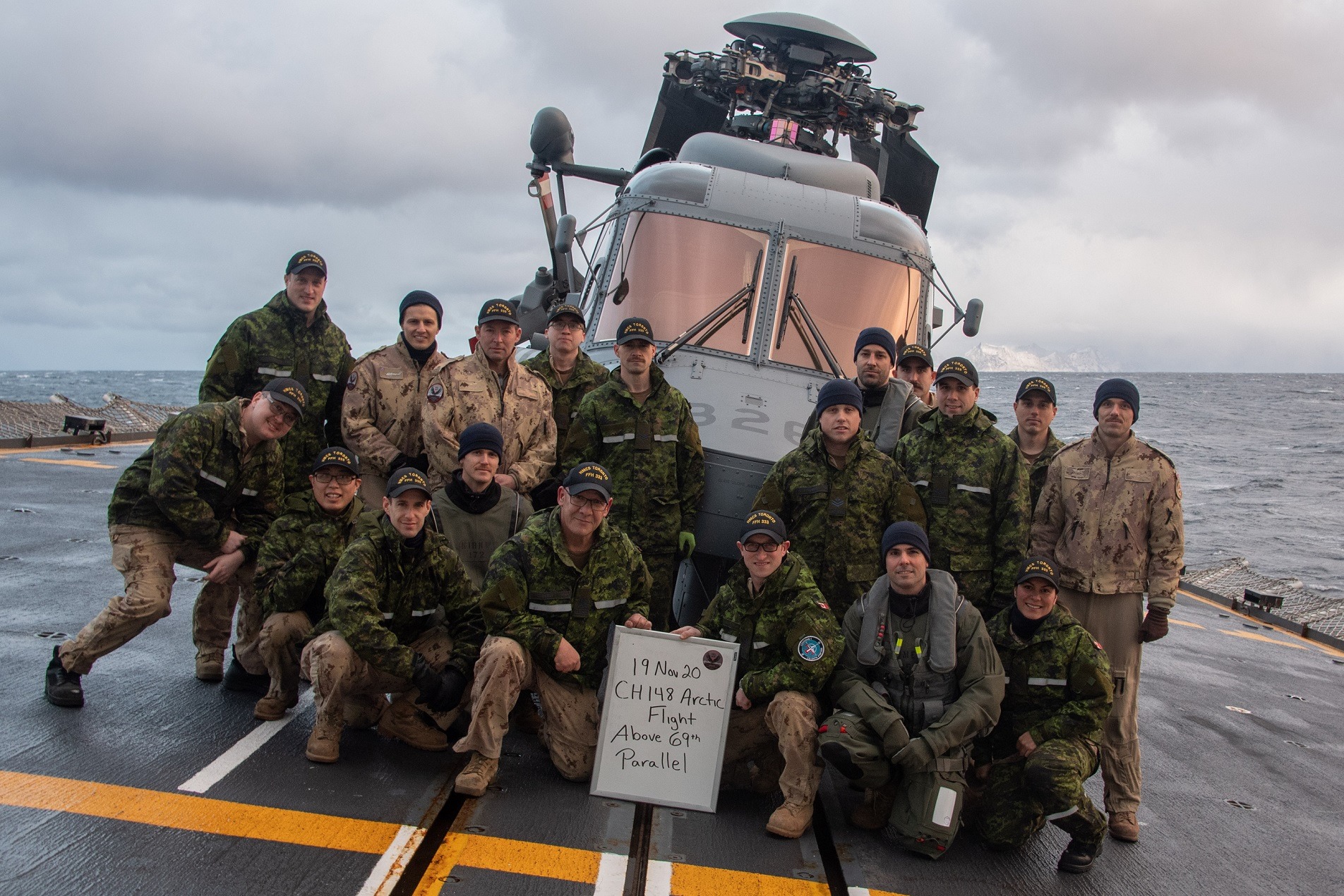 Members of HMCS Toronto's Air Detachment