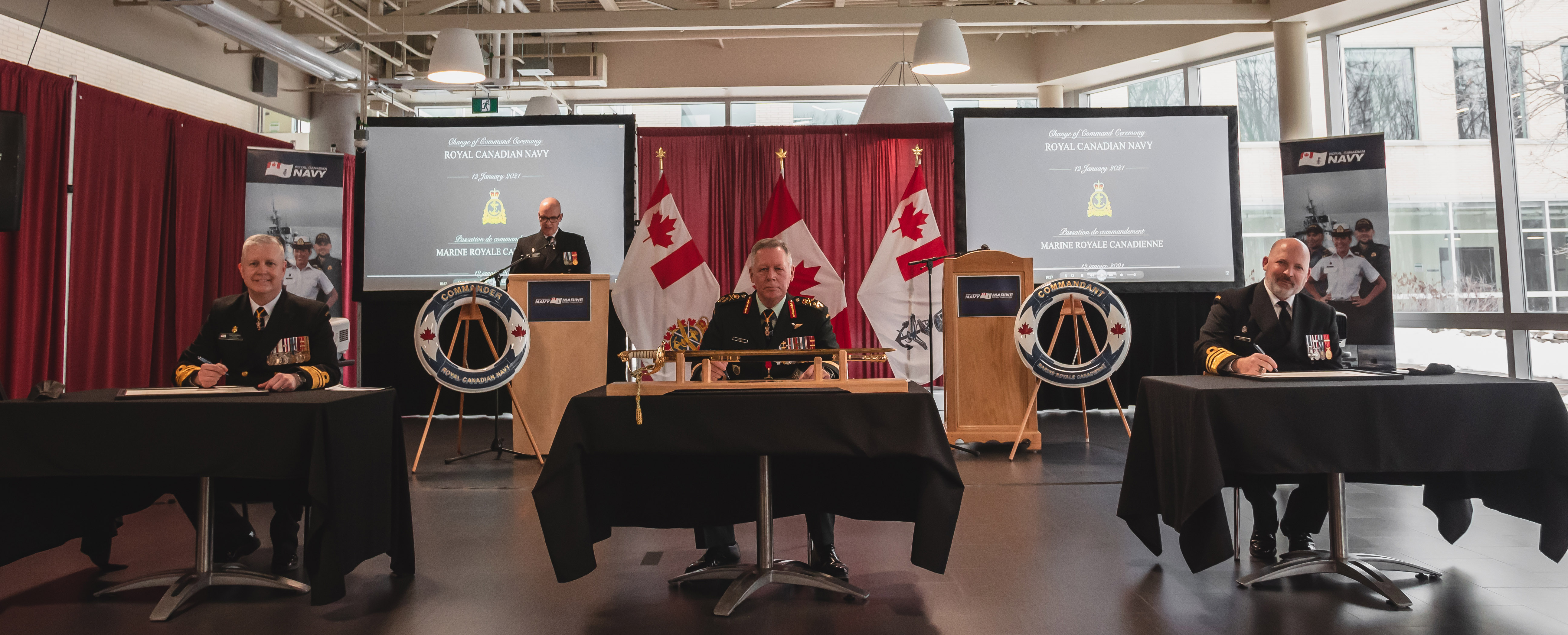 Commander Royal Canadian Navy change of command ceremony January 12