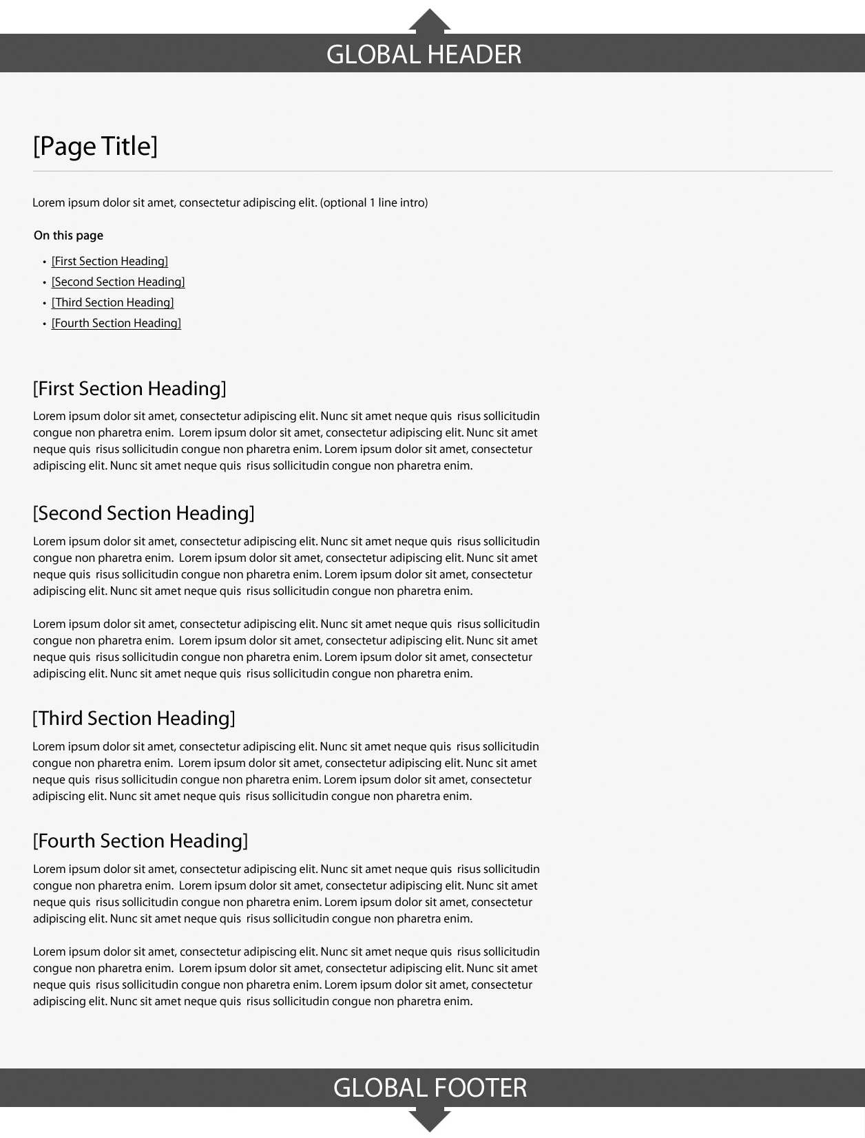 Image of in-page table of contents pattern. Details on this graphic can be found in the surrounding text.