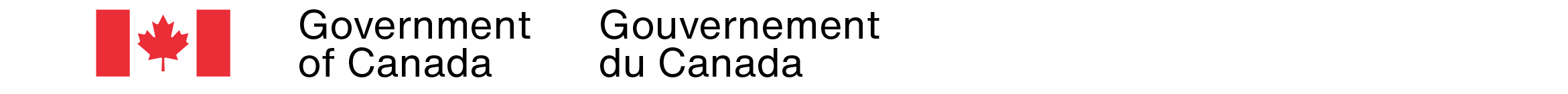 The Government of Canada signature in its standard colours (black type, FIP red flag symbol)