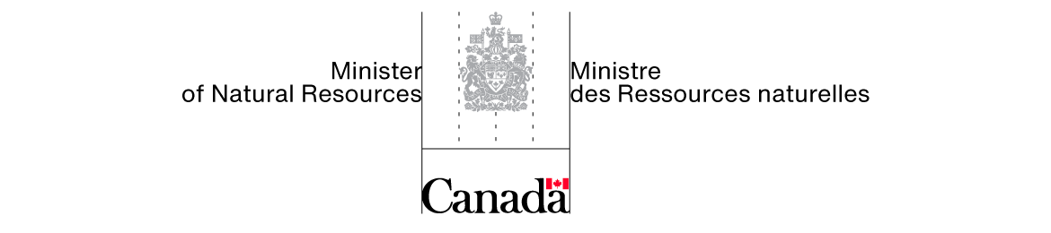 The ministerial signature for the Minister of Natural Resources and the Canada wordmark in their standard colours. The size relationship is explained in text above.