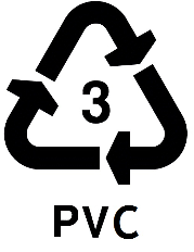 plastic symbol of type 3: PVC