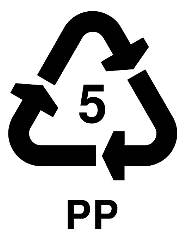plastic symbol of type 5: PP