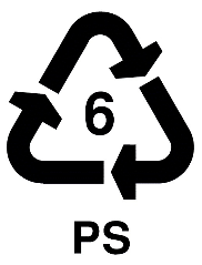 Symbole de plastique de type 6 : PS