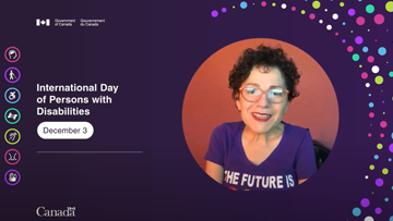 Video: Message from Deputy Minister Yazmine Laroche for International Day of Persons with Disabilities