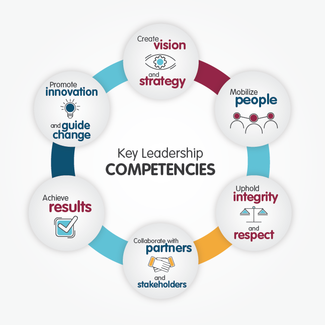 The Key leadership competency profile. Text version below: