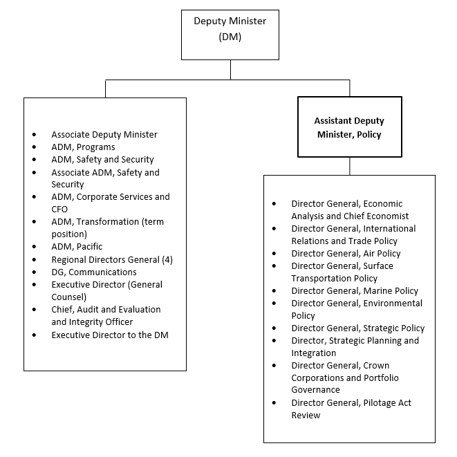 Organization Chart. Text version below: