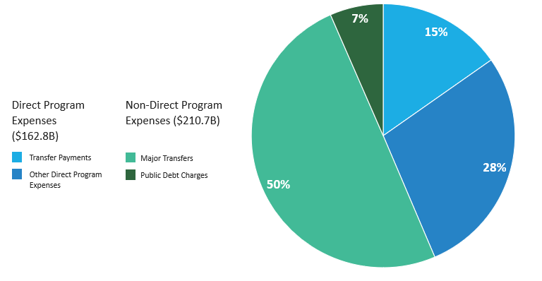 Government of Canada Expenses in 2019-20, by Type of Programming. Text version below: