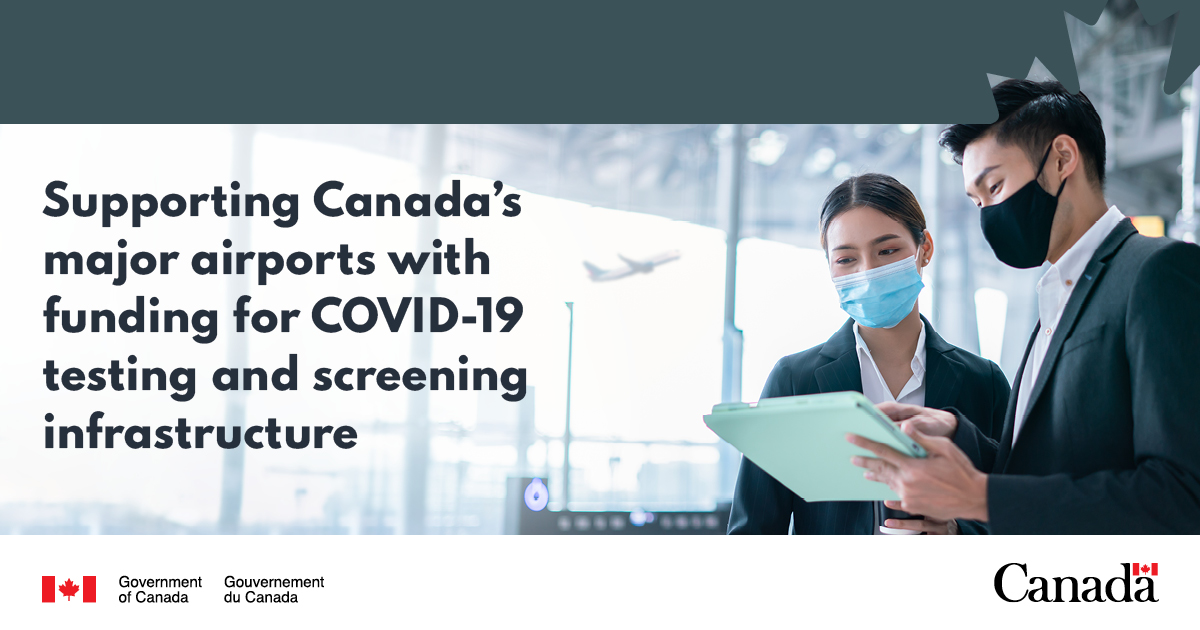 Government of Canada supporting Canada’s major airports with funding