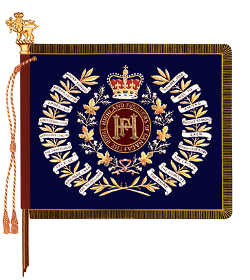 The Royal Highland Fusiliers Assaye colour flag.