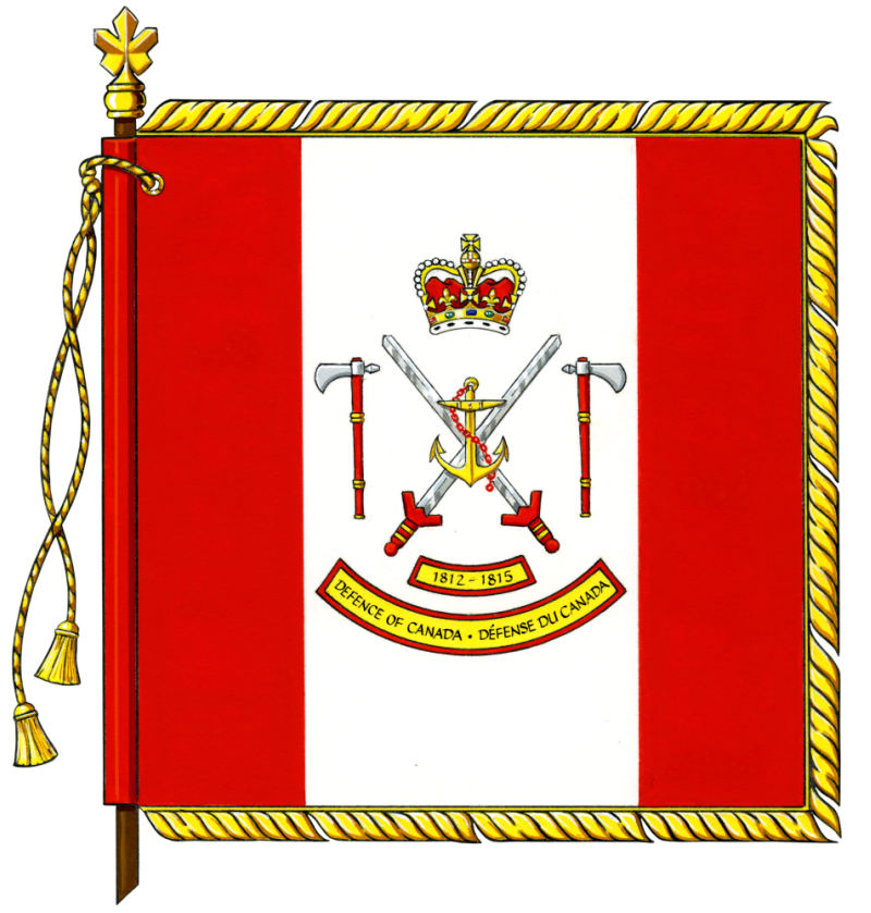 Bannière commémorative des forces canadiennes pour la guerre de 1812