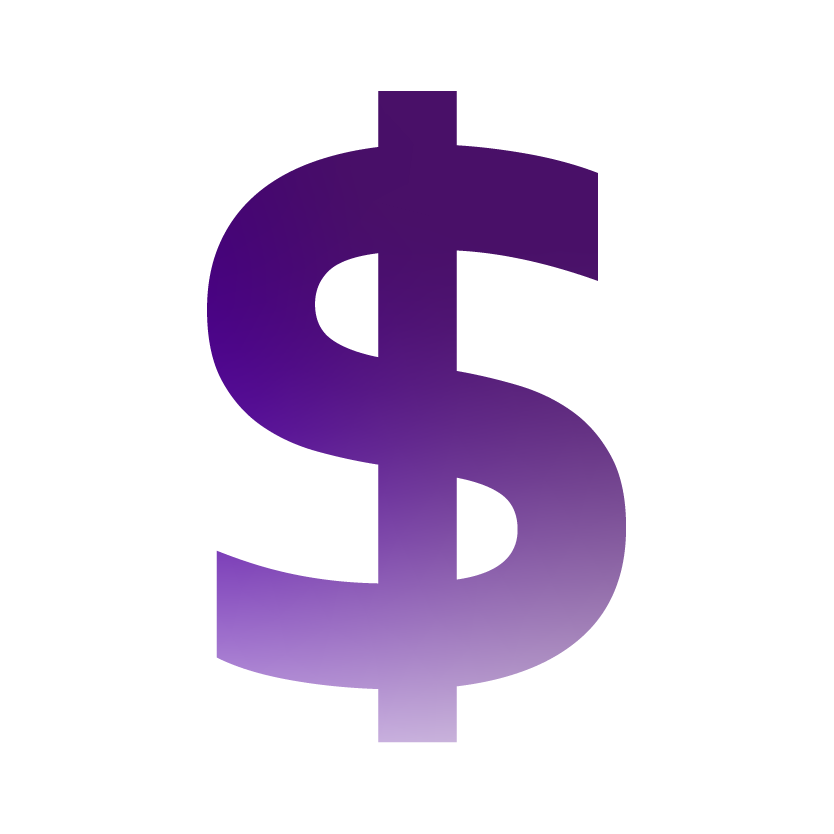 purple money sign