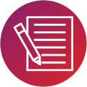 An icon of a piece of paper and pencill