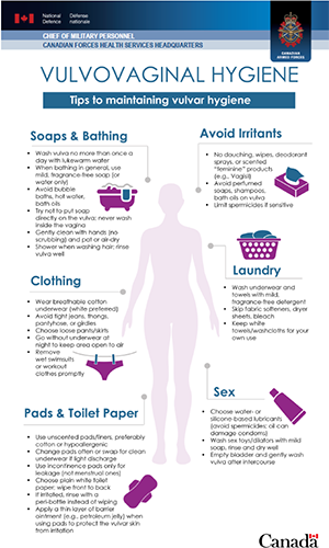 Vulvogaginal Hygiene Tips poster