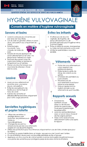Affiche sur l'hygiène vulvo-vaginale